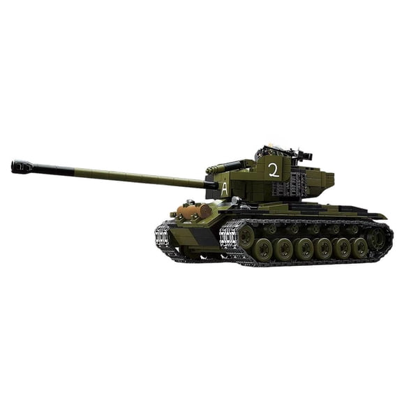 Remocguys WW2 T26E4 Super Pershing Heavy Tank Building Sets, Compatible with Lego Military Vehicles Model Kits Collectible for Boys Adults -1322Pcs