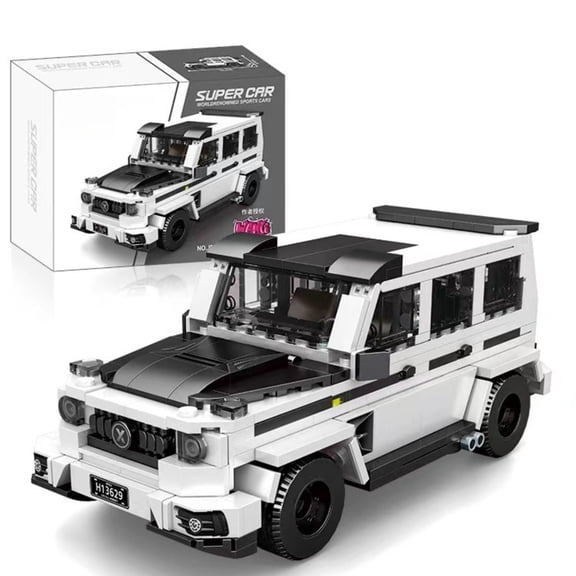 Remocguys White SUV Car Building Set Compatible with Lego Racing Cars Collectible Model for Adults Teens 424pcs