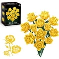 thumbnail image 1 of Brixzonecho Yellow Roses Bouquet Building Sets Compatible with Lego Flowers Botanical Collection Collectible Model for Adults Girls Gift 585PCS, 1 of 6