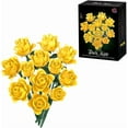 thumbnail image 1 of Remocguys Yellow Roses Flower Bouquet Building Set Compatible with Lego Flowers Home Decor 585 Pcs, 1 of 8