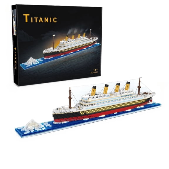 Remocguys large Iceberg Titanic Ship Building Set Compatible with Lego Cruise Ship Collection Display Model for Adults Teens