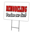 thumbnail image 1 of Remodeling  Dust 24" x 36" Yard Sign & Stake | Advertise Your Business | Stake Included Image On Front Only | Made in The USA, 1 of 3
