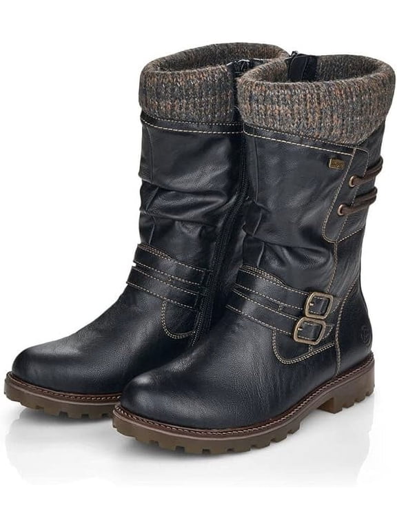 Women's D8478-78 Samira Mid-Calf Boots, Schwarz/Graphite, 41 EU