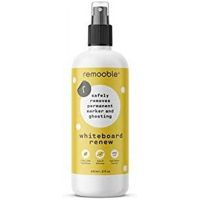 Remooble Dry Erase Whiteboard Cleaner Spray Safely Removes Tough