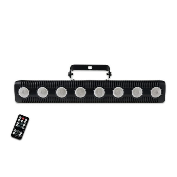 Remote 8x12w RGBW 4in1 Long Strips LED Wall Washer Stage Dyeing Lights DJ Bar Strobe Light