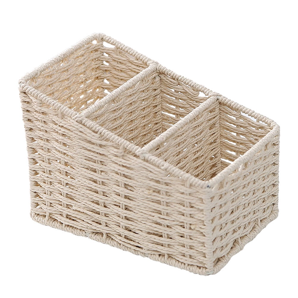 Remote Basket Table Seagrass Storage Control Organizer Holderbox Table