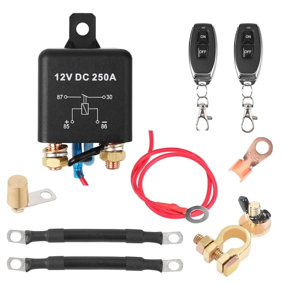 Remote Battery Disconnect Switch 12V Battery Kill Switch for Car, 200A Upgraded Remote Control Battery Negative Cut Off Switch Anti-Theft Prevent Battery Drain Isolator for Truck, RV 360A Starting