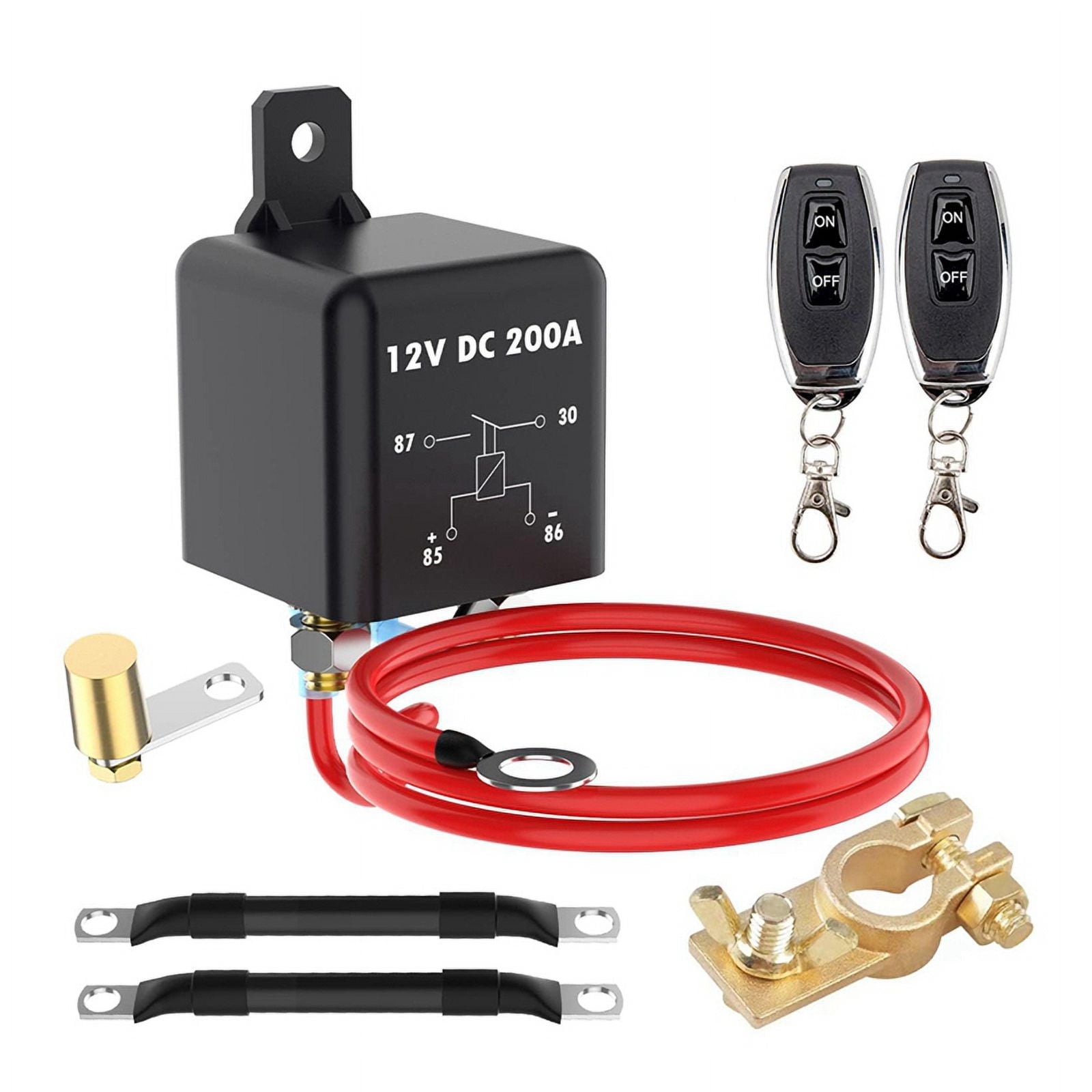 Remote Battery Disconnect Switch 200A 12V Top Post Negative Battery