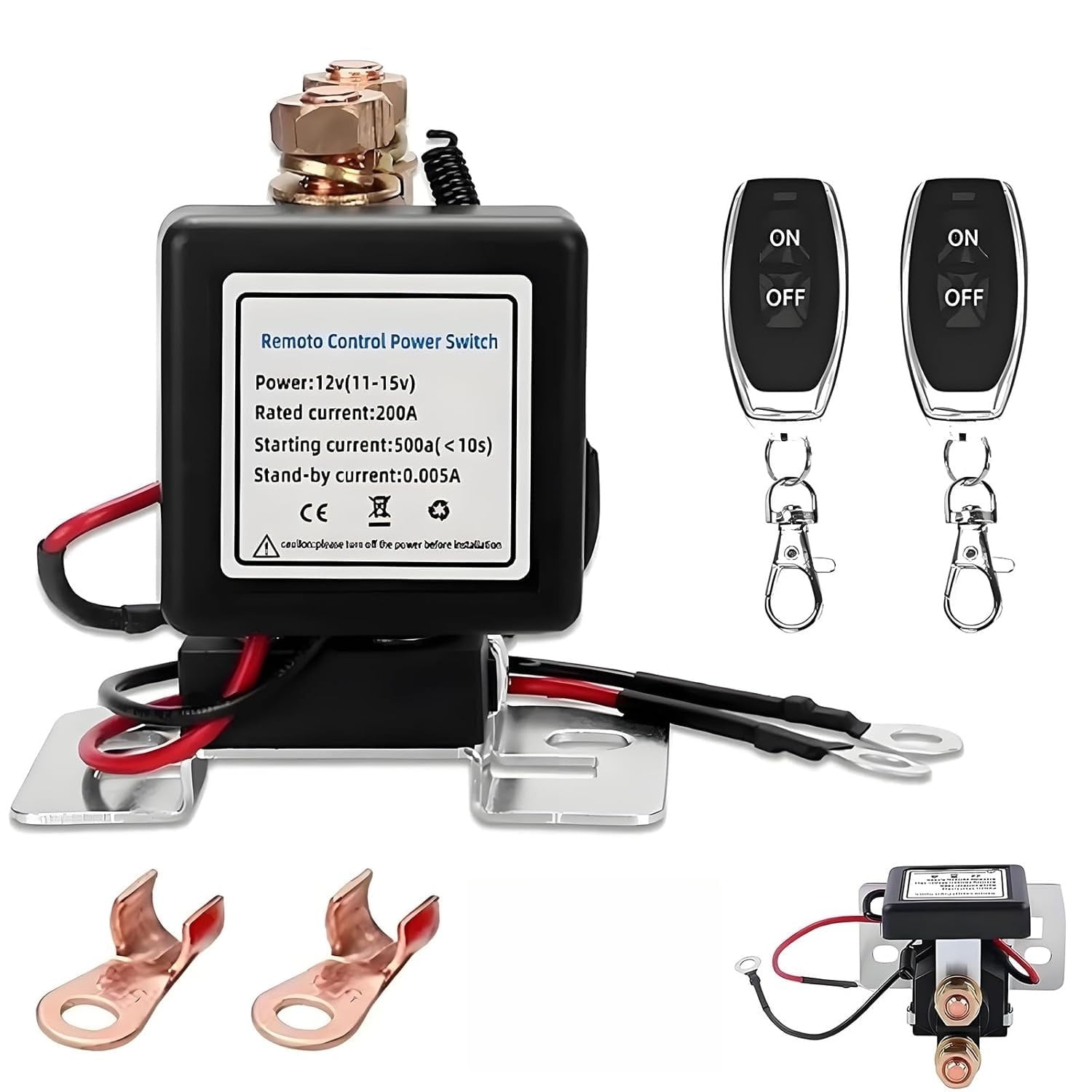Remote Battery Disconnect Switch, Wireless Car Battery Kill Switch with Smart Voltage Protection, Anti Theft Power Cut Off to Prevent Battery Drain By PULMCheerger