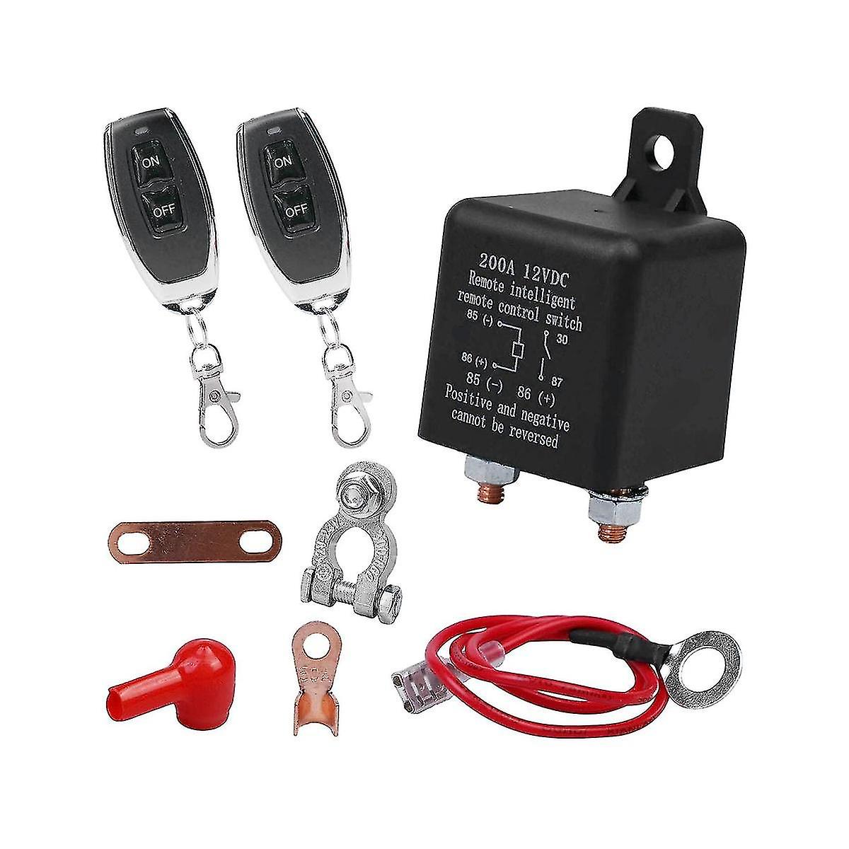 Remote Battery Disconnect Switch, Wireless Remote Control Battery Disconnect Switch, 12v 200a