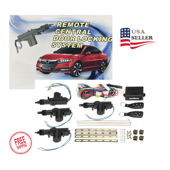 Remote Central Car Door Locking System w/Flashing Alert Universal Compatibility