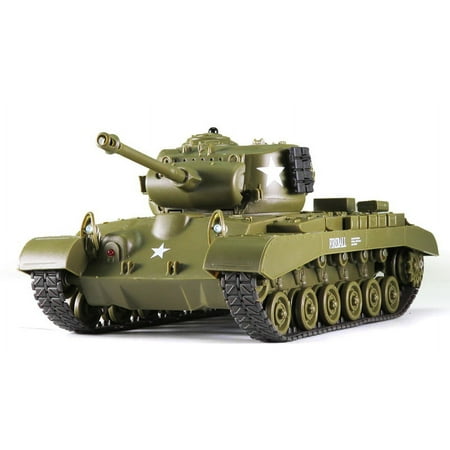 Remote Control 2.4Ghz 1/30 Scale US M26 Pershing RC Infrared Battle Tank w/Sound and Lights RC RTR