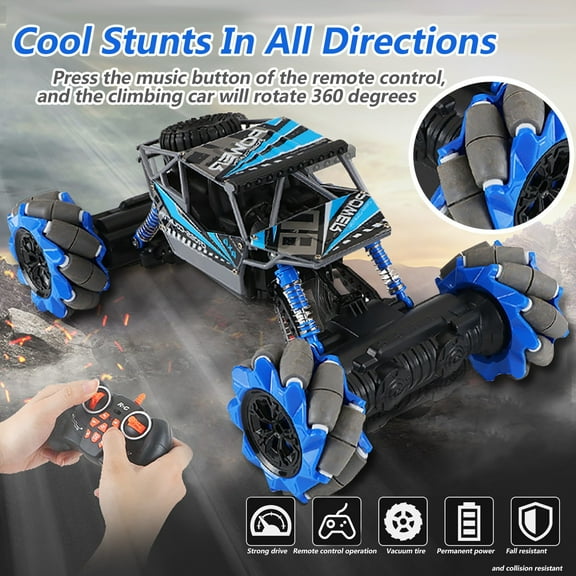 Remote Control 4Wd 360 Degree Directional Dance Stunt Pvc Climbing Car Toy With Light Drift