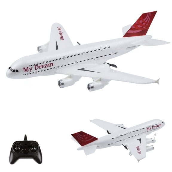 Remote Control Airplane, 3 Channel RC Plane A380 (RTF), Durable EPP Foam RC Jet Aircraft Glider for Beginners & Kids