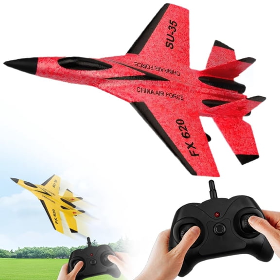 Remote Control Airplane, Foam Rc Glider Fighter With Lights - 360° Maneuverability, 2.4Ghz Sensitive Control, Stable Aerodynamic Design, Hovering & Surrounding Stunts,