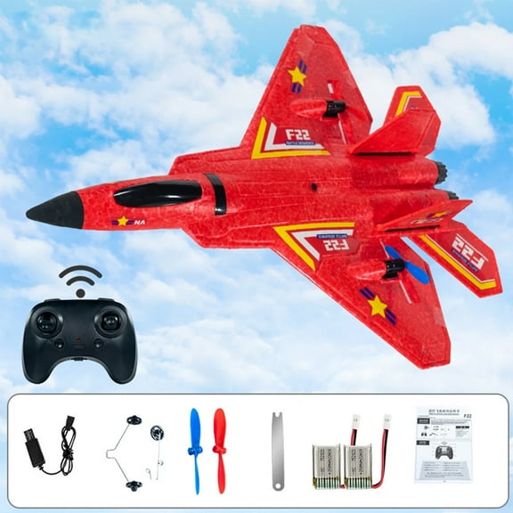 Remote Control Airplane,RC Fixed Wing Plane Glider Airplane with Remote Outdoor Sport Game Children Remote Control Airplane Jet Fighter Toy