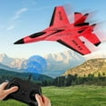 thumbnail image 1 of Remote Control Airplane, Rc Glider Foam Fighter Jet With 360° Control & Led Lights, For Kids & S Outdoor Play - Red (Includes 1 Plane + 1 Remote + 1 Usb Charging Cable), 1 of 7