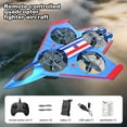 thumbnail image 1 of Remote Control Airplane, Remote Control Fighter Jet, Low Battery Warning, 360° Flip Fighter Jet Toy, Stunt Roll, 8.07*6.01 Inches, Plastic, Blue., 1 of 7