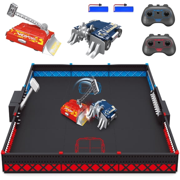 Remote Control Battle Robots, 2-Player Battle Robots Arena Set, 2.4Ghz Interactive RC Fighting Robot Toy, STEM Toys Gifts for Boys Girls