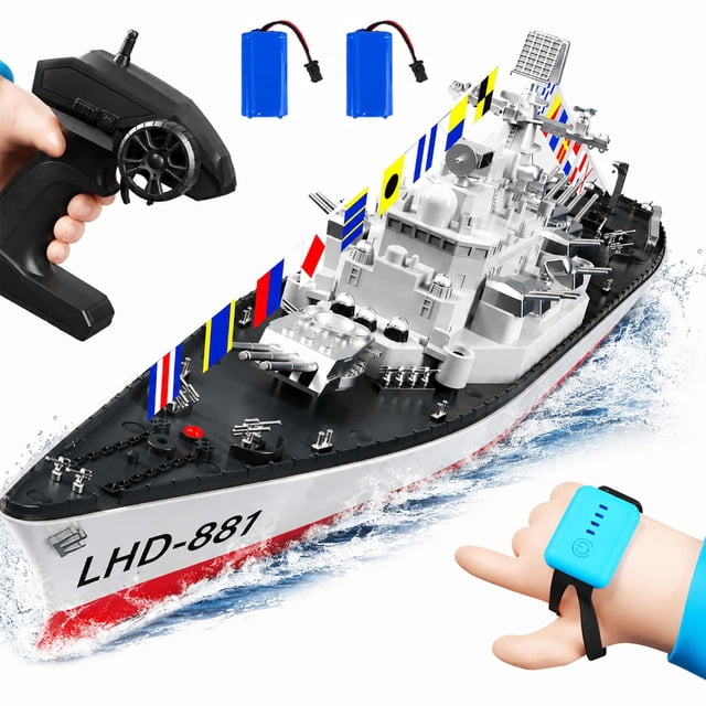 Remote Control Battleship for Adults, 1:390 Scale RC Warship Model with ...