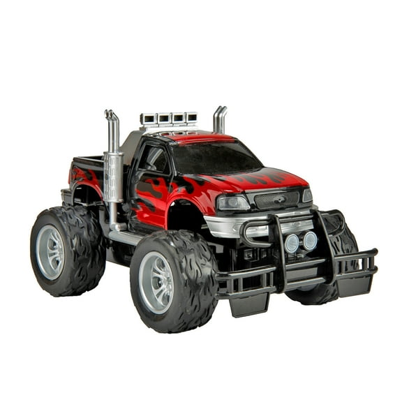 Remote Control Big Wheel Beast Monster Truck Pickup Toy Vehicle 1:16 Scale with Headlights RC Off Road Truck Toy Gift for Boys Kids