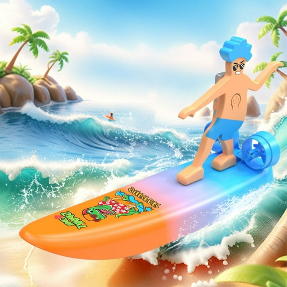 Remote Control Boat Surfboard Toy for Kids,2.4GHz Amphibious Drifting Scooter with Dual Speed Modes,35m Range,Rechargeable Battery,Spare Propellers,for Pool & Land Play,Ages 6+