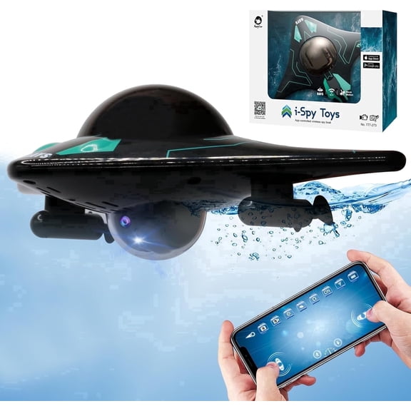 B-Qtech Remote Control Boat with HD Camera and LED Lighting for Pools and Lakes