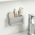 thumbnail image 1 of Remote Control Caddy Holder - Wall Mounted ABS Plastic Shelf Organizer for Bedroom Home, Remotes & Phone Storage, 1 of 6