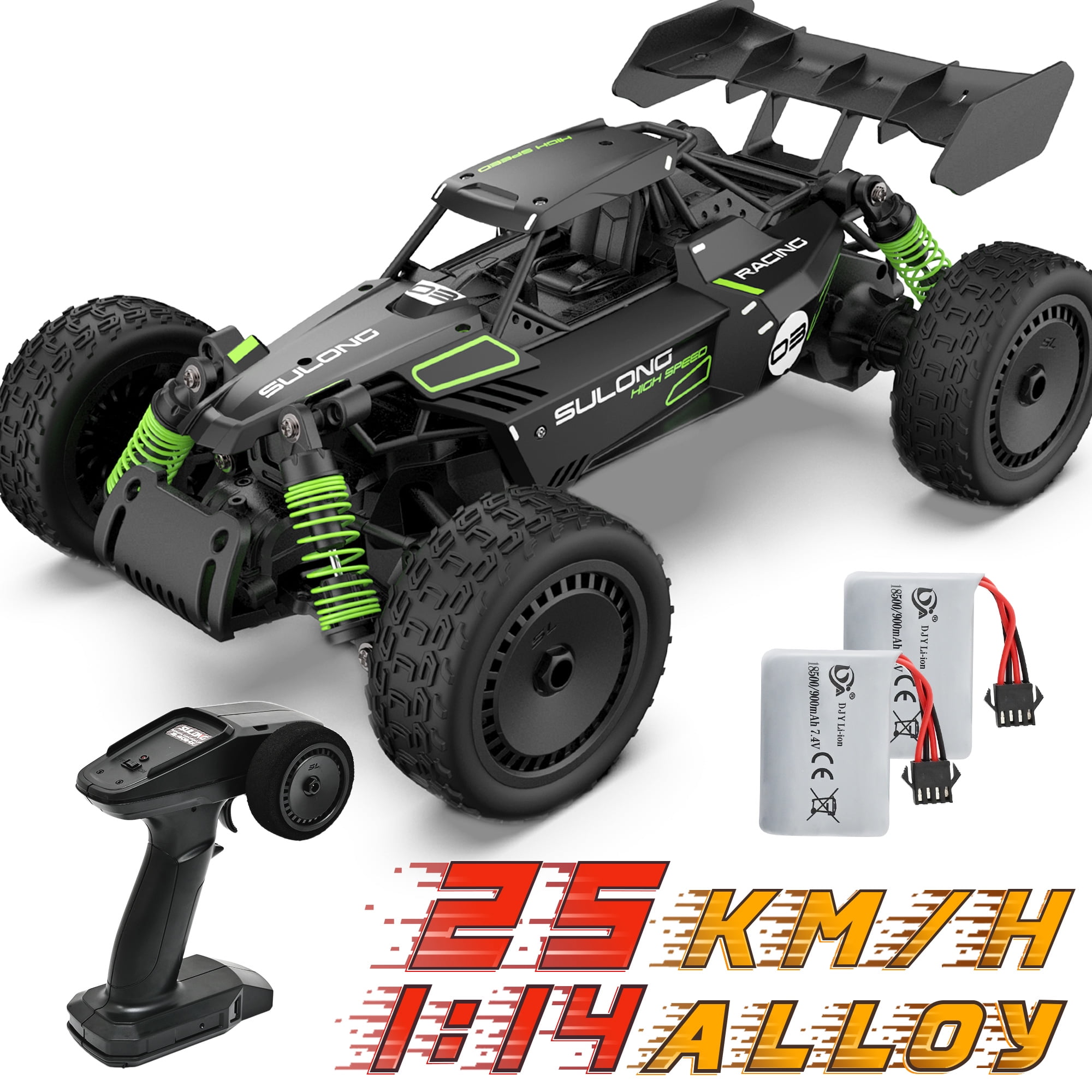 Remote Control Car - 1:14 Alloy High Speed Fast RC, 25 KM/H RC Racing Cars,  RC Drift Car for Kids Adults , Off Road Variable-Speed Vehicle with 2