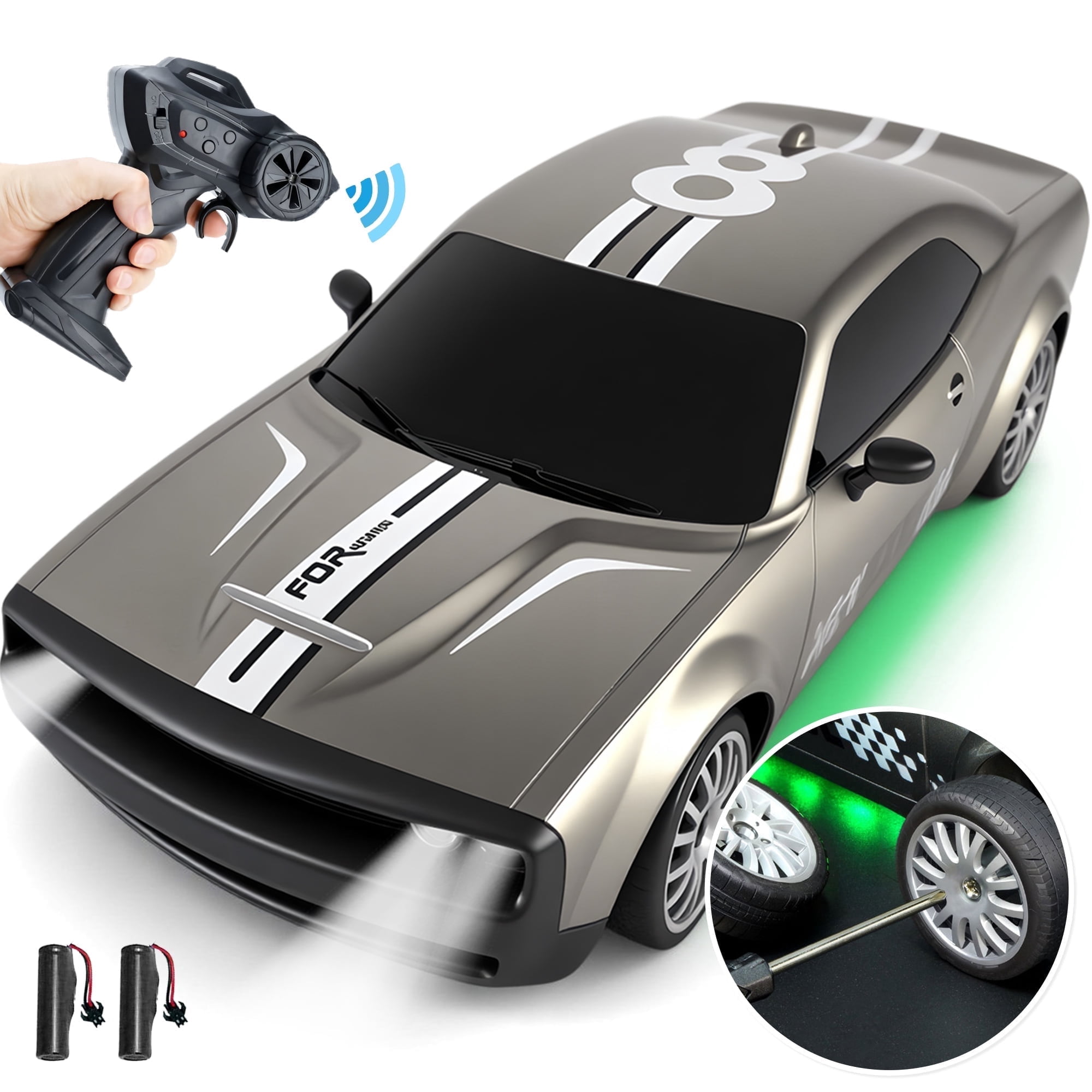 Remote Control Car - 1:14 Alloy High Speed Fast RC, 25 KM/H RC Racing Cars, RC Drift Car for Kids Adults , Off Road Variable-Speed Vehicle with 2 Rechargeable Battery