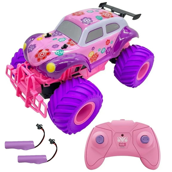 Remote Control Car,1:16 Purple RC Cars, 2.4GHz with LED Lights,30 Mins Play with 2Rechargeable Batteries,RC Truck Toys for Kids