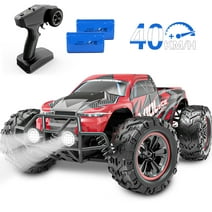 Remote Control Car 1:16 RC Cars , 4WD High Speed 40+ km/h off Road RC Vehicle Truck, All Terrains Electric Toy Trucks with Two Rechargeable Batteries for Boys Kids and Adults Red