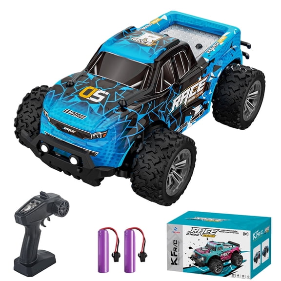 Remote Control Car, 1:20 Scale High Speed RC Cars,2WD 20Km/h with Two Rechargeable Batteries, Remote Control Monster Truck Off Road Racing Car Toys for Kids and Boys