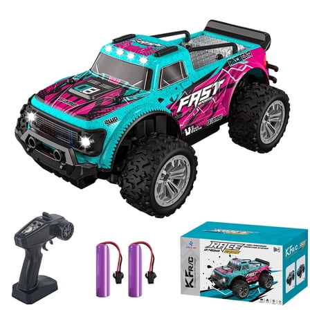 Remote Control Car, 1:20 Scale High Speed RC Cars,2WD 20Km/h with Two Rechargeable Batteries, Remote Control Monster Truck Off Road Racing Car Toys for Kids and Boys