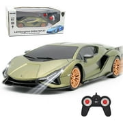 Qun Xing Remote Control Car 1:24 Lamborghini Officially Licensed 2.4GHZ for Kids Gift, Green