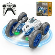 Remote Control Cars, RC Car Stunt with LED Lights, 360° Double-Sided RC Car, Indoor/Outdoor Rechargeable Electric Toy Cars