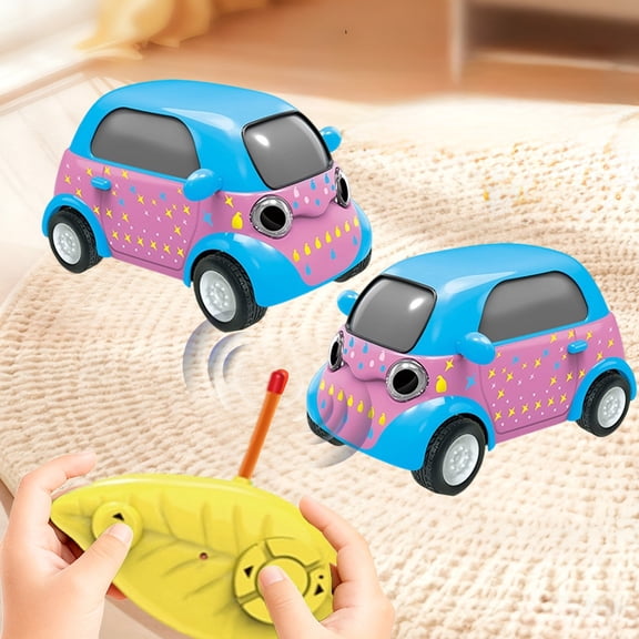 Remote Control Car Under $5! Yannianjz Q Cute Banana Remote Control Car, Fruit Shaped Light Up Toy Car with 4WD, Cartoon RC Car forkidsboysGirls, Battery Operated Remote Control Vehicle