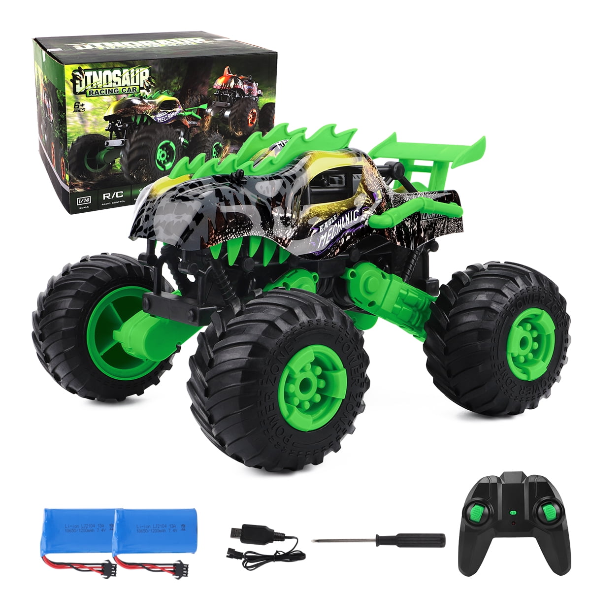 Remote Control Car, All Terrain RC off Road Truck Toys for Kids (1:14 ...