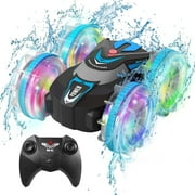 Remote Control Car, Amphibious 4WD RC Stunt Car, Waterproof RC Car 360  Flips Rotation 2.4GHz All Terrain RC Stunt Car with Lights for Boys Girls