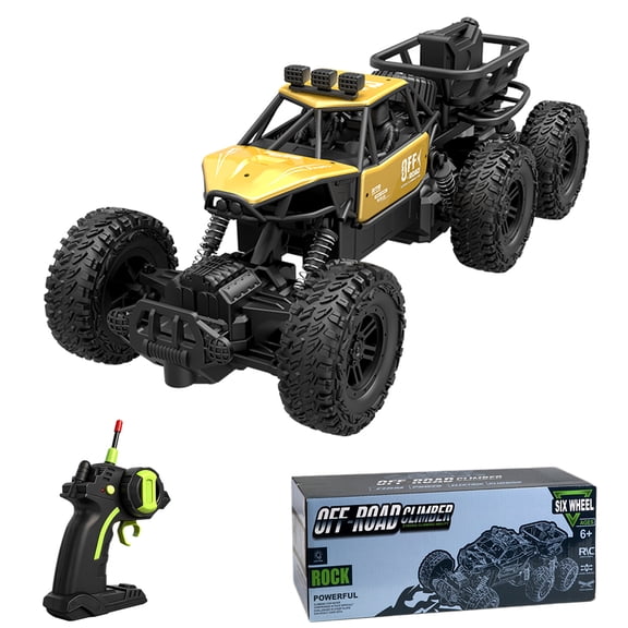 Remote Control Car, Big Monster Truck Toys RC Cars for Boys Kids Adults, 2.4Ghz 4WD 6-Wheel Off Road RC Monster Truck , RC Car Truck Rock Crawler Toy All Terrain Gifts for Adults Boys 8-16
