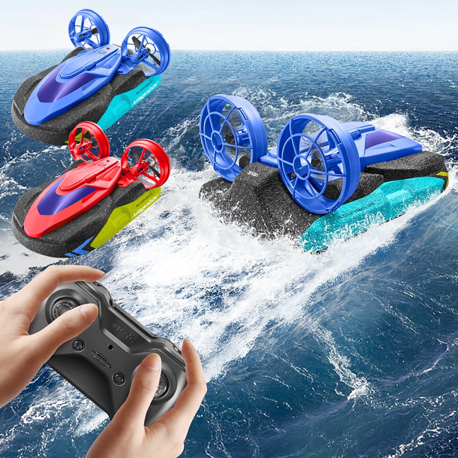 Remote Control Car Boat S10 | Land and Water Amphibious RC Vehicle | 2-in-1 Off-Road Stunt Toy | Waterproof Rugged Durable Design | Hand-Eye Coordination Skill Building | Includes Remote | Compact