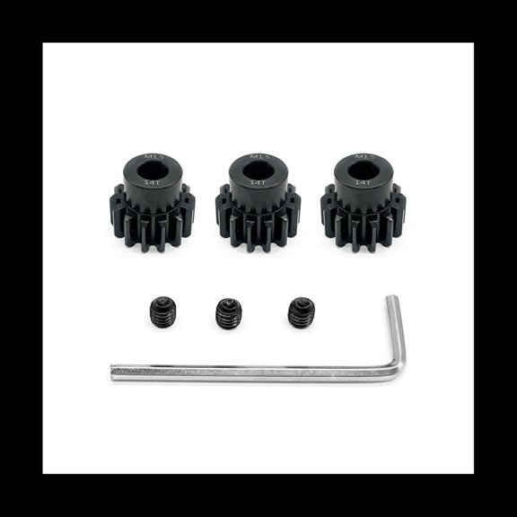 Remote Control Car Gear M1.5 Modulus 8.0 Inner Hole Chrome Steel 11-30T Motor Gear 3 Sets Including Machine Meter,14T