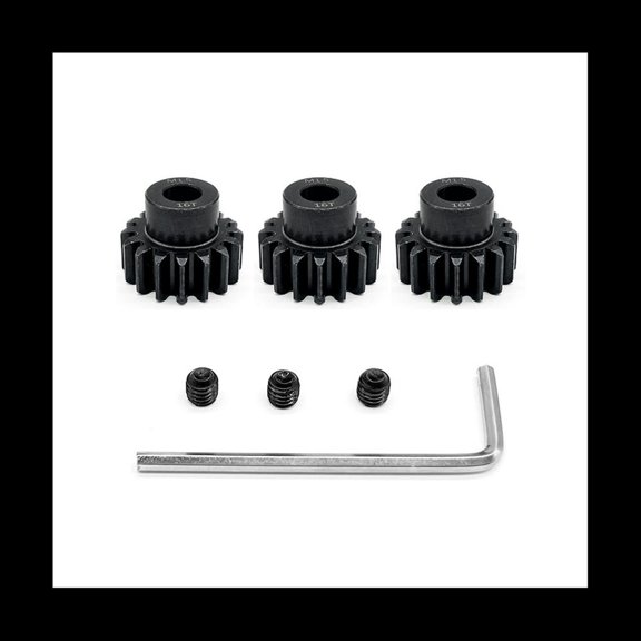 Remote Control Car Gear M1.5 Modulus 8.0 Inner Hole Chrome Steel 11-30T Motor Gear 3 Sets Including Machine Meter,16T