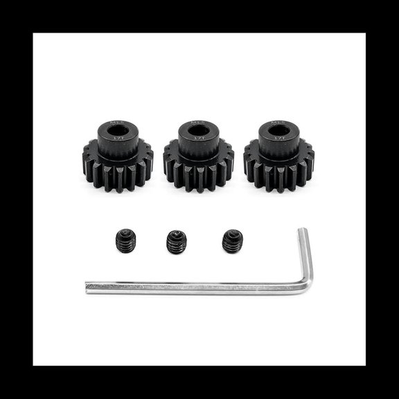Remote Control Car Gear M1.5 Modulus 8.0 Inner Hole Chrome Steel 11-30T Motor Gear 3 Sets Including Machine Meter,17T