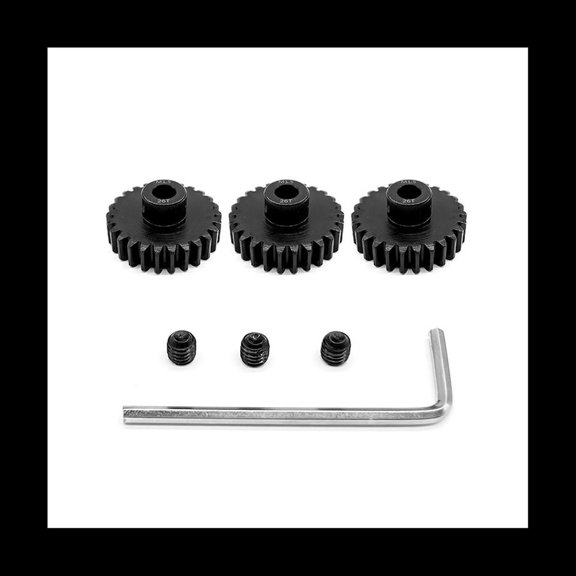Remote Control Car Gear M1.5 Modulus 8.0 Inner Hole Chrome Steel 11-30T Motor Gear 3 Sets Including Machine Meter,26T