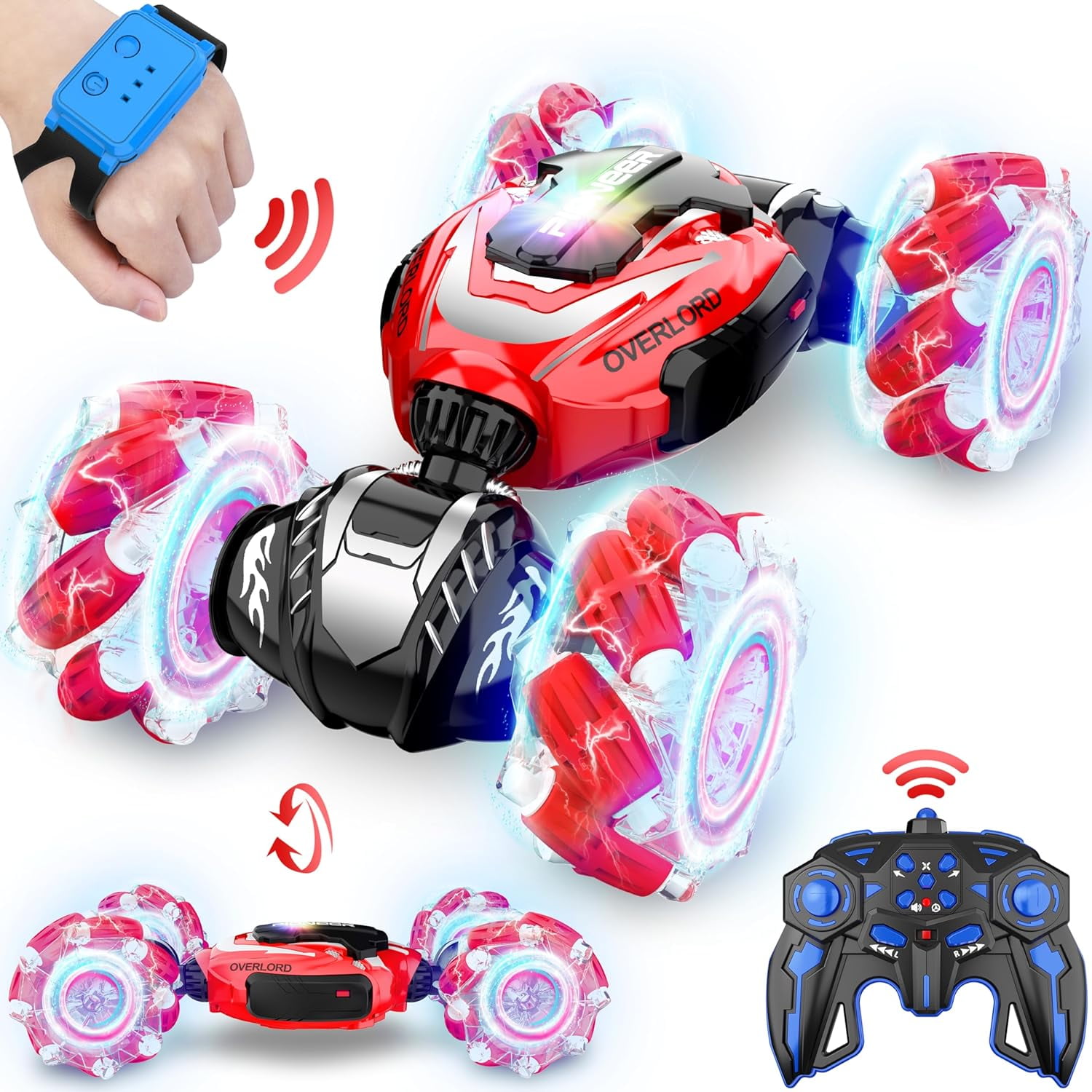 Remote Control Car, Gesture Sensing RC Stunt Car, 4 WD Transform Off