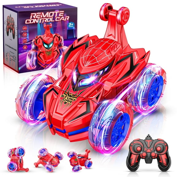 Remote Control Car for Kids, 2.4GHz RC Stunt Cars 360 Spinning RC Cars, Gifts for 3-12 Year Old Boys, Car Toys Gifts for 3 4 5 6 7 8 9 10 Year Old Boys Christmas