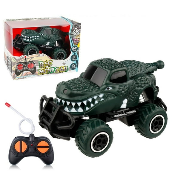Remote Control Car Monster Trucks Toys, Birthday Gift for Kids 3-8, 2.4GHz All Terrain RC Cars, Toddler Toys for Boys Girls 3+ Year Old, Green