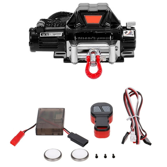 Remote Control Car Parts Model Parts Metal Kits Replacement Part Winch with Steel Cable for 1/10 Car