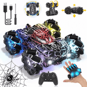 Remote Control Car, RC Car Toys for Boys 5 6 7 8 9 10 Year Old, Double Sided RC Car with Gesture Sensing & Cool Light, 2.4Ghz RC Stunt Car for Kids Outdoor Toys